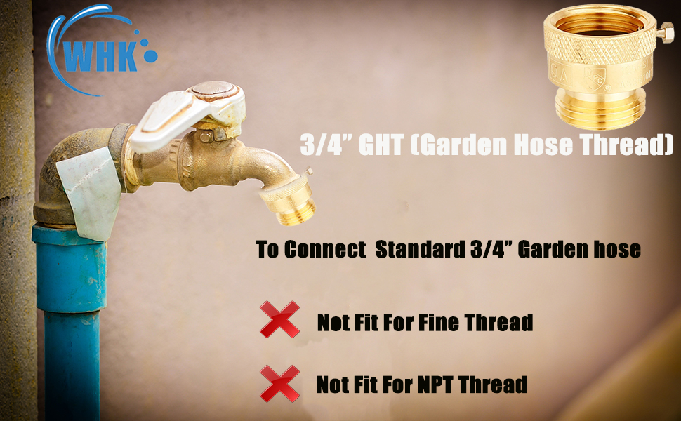 WHK Hose Bib Backflow Preventer Vacuum Breaker,Garden Hose