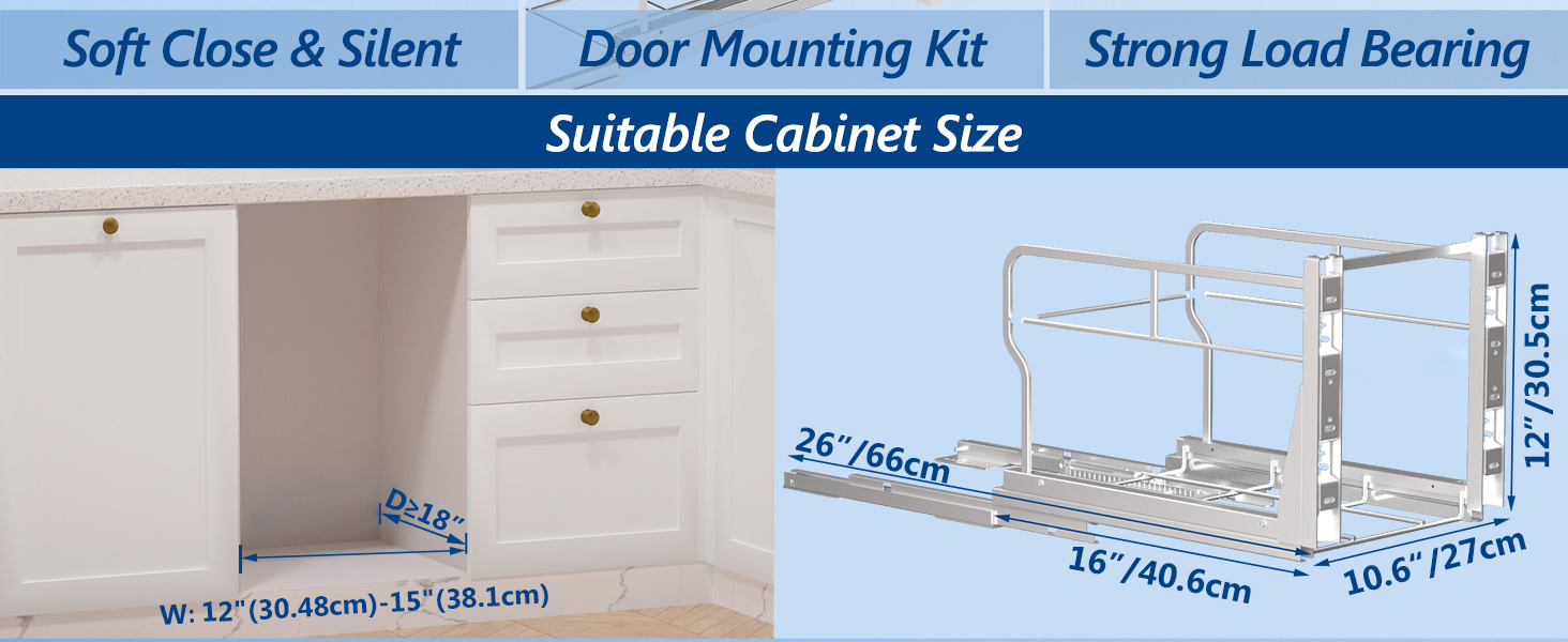 under sink trash can pull out