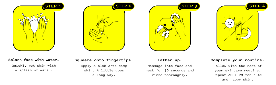 how to use starface space wash face wash 