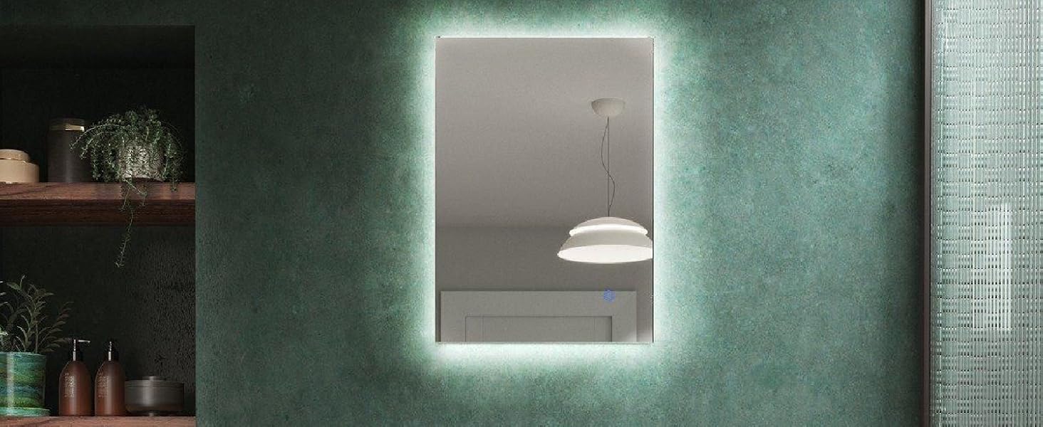Pebble Grey™ Savannah Illuminated LED Bathroom Mirror with Touch Sensor