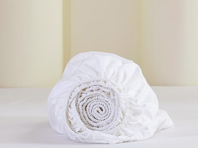 Amazon.com: 100% Egyptian Cotton Fitted Sheet Twin Size Only, 600 ...
