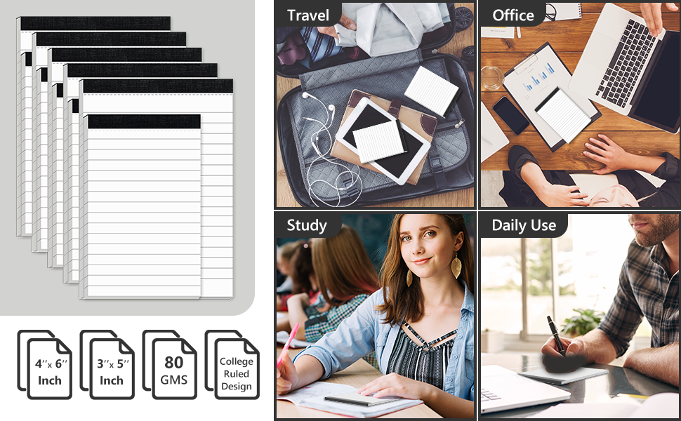Notepads for Work Study Daily List Writing Pads, 5Pcs 3