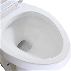 Toilet with elongated bowl shape