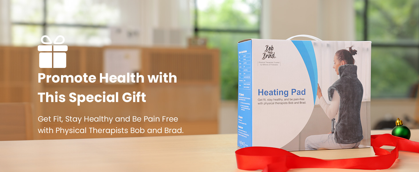 BOB AND BRAD Weighted Heating Pad for Back Pain Relief, 24