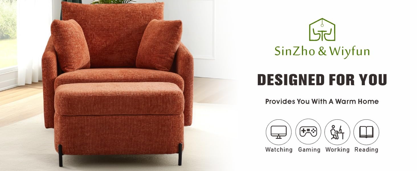 chair with ottoman