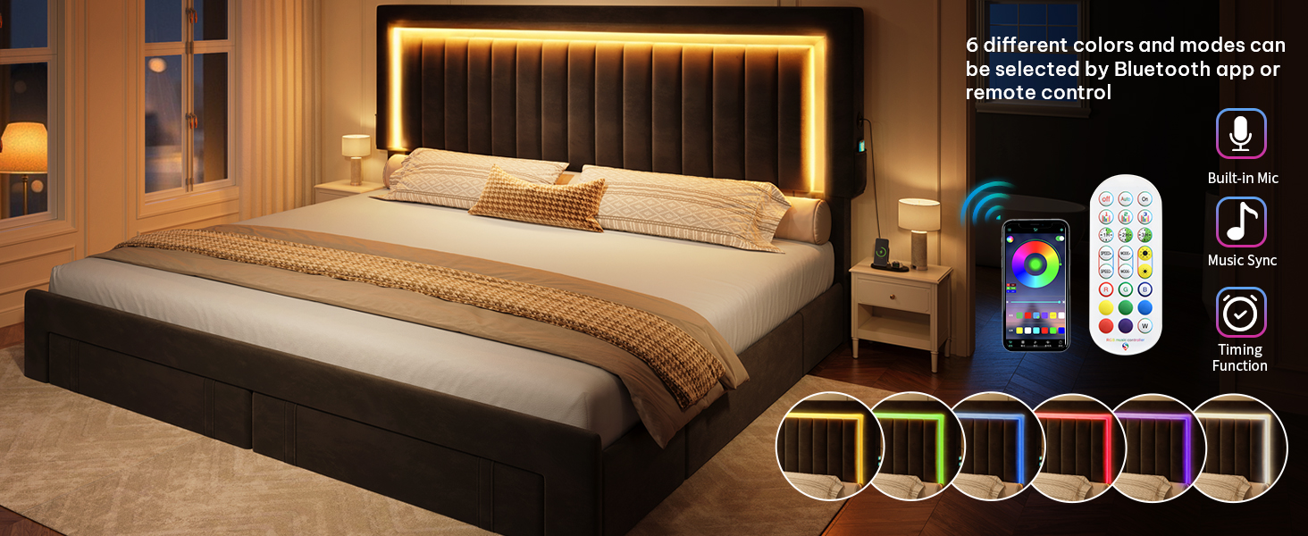 LED BED FRAME