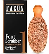 Facón Pumice Stone Exfoliating Foot Scrubber with 2 sides - 100% Pure Natural Terra Cotta - Remov...
