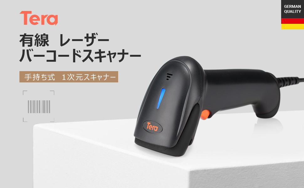 Amazon.co.jp: Tera バーコードリーダー USB 1次元 レーザー