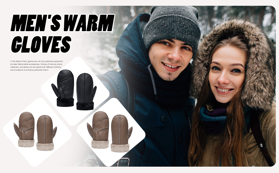 mens mittens leather 
