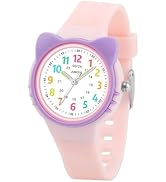 Juboos Kids Watch Analog for Boys Girls Toddler, 3ATM Waterproof Cat Wirstwatch Learning Time and...