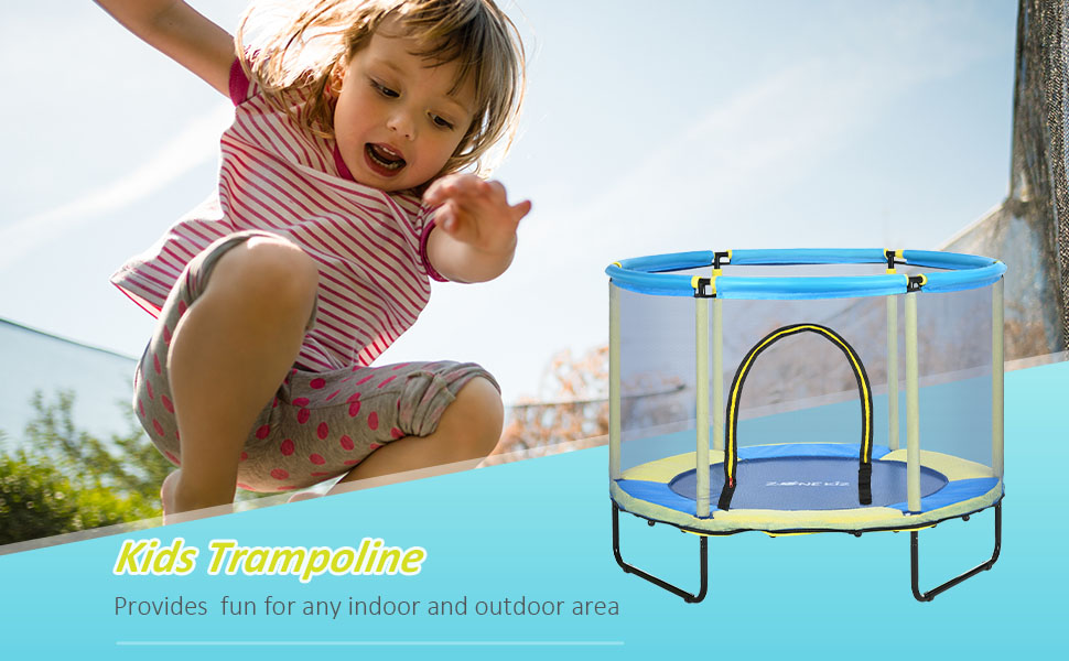 ネット　６ｍ×６ｍ ZONEKIZ Kids Trampoline for Toddlers 4.6FT Indoor Jumper