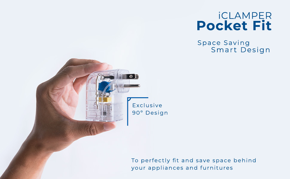 space saving, iclamper pocket, 90 degrees design