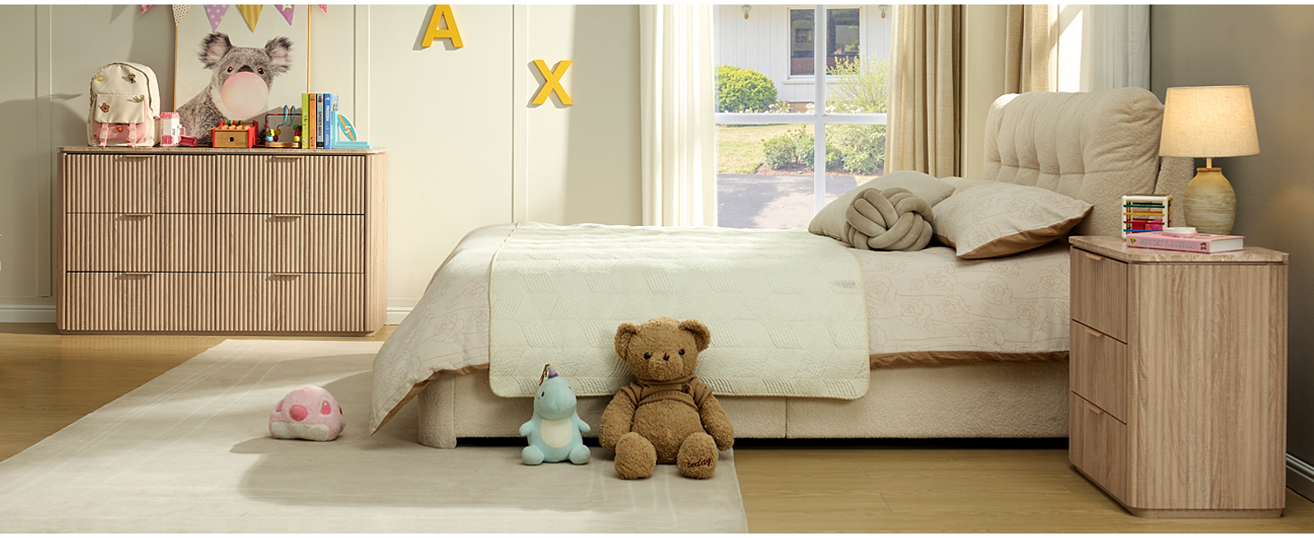 Nightstand with 3 drawers Toy Storage 1