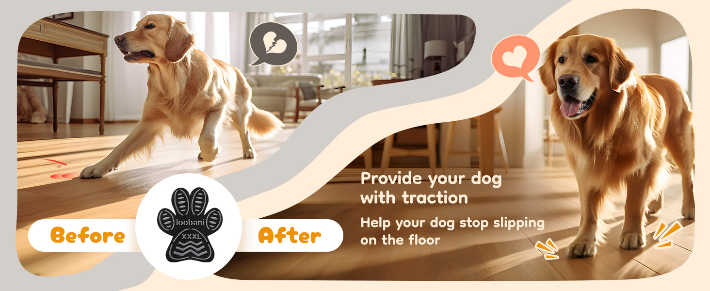 LOOBANI Dog Grip Pad Paw Protector AntiSlip Traction Pads