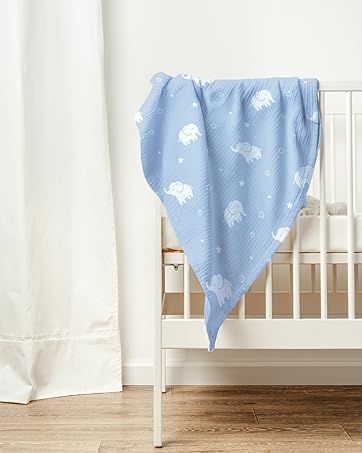 SANDJEST Minky Blankets with Muslin and Dotted Fleece
