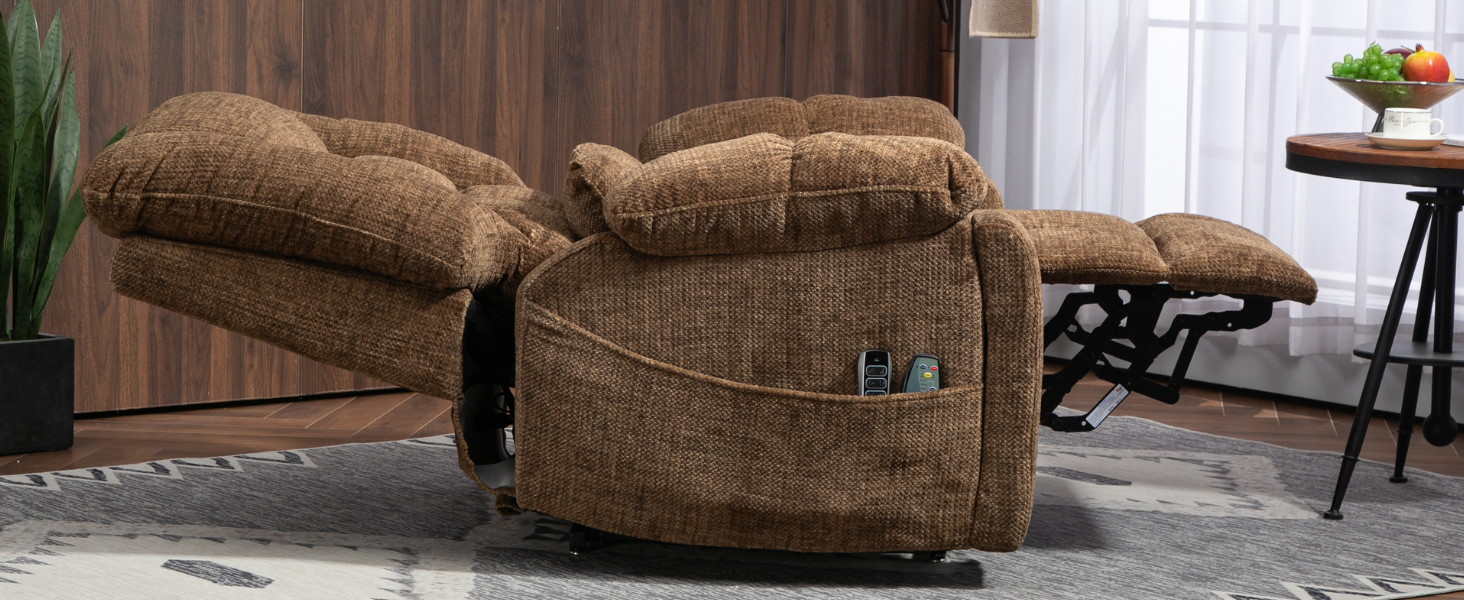 Power lift chair with heat and massage