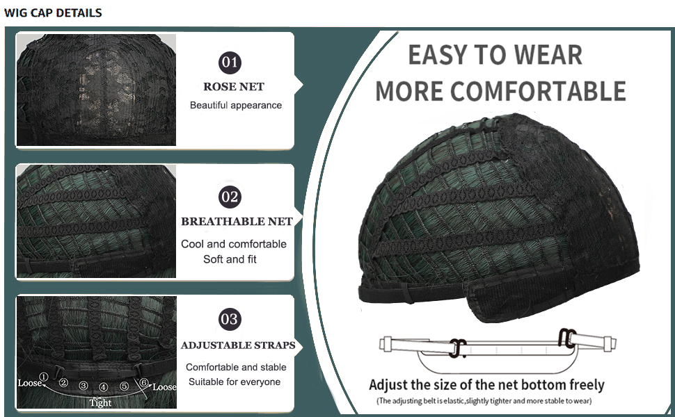 Esmee Short Wave Green Bob Wigs With Fringe 