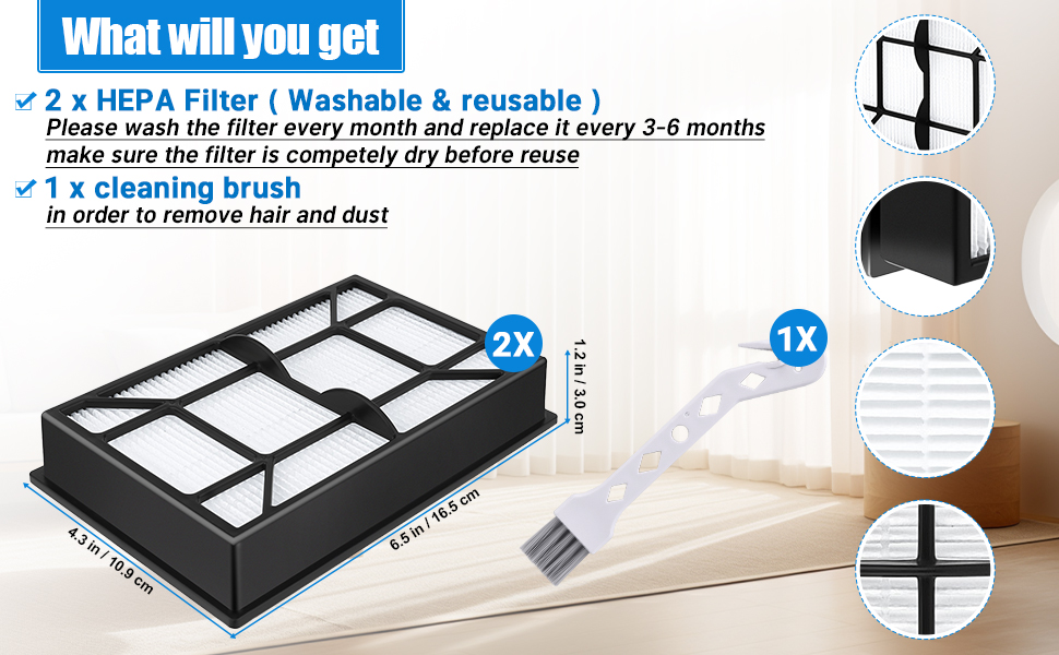 Erinice EF9 53296 Replacement Filter for Kenmore Elite