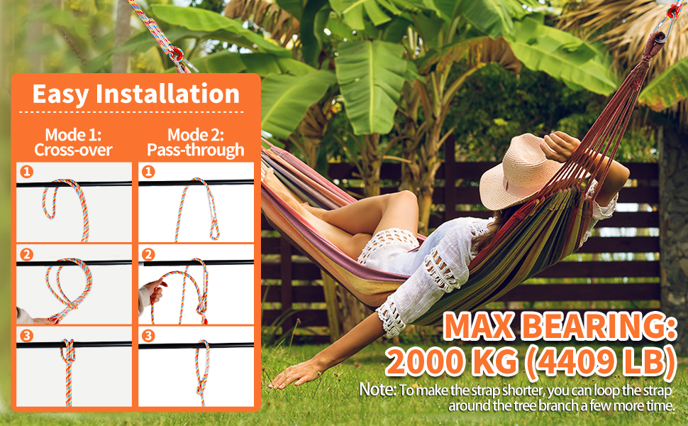 Tree Swing Ropes (Set of 2), 3FT/5FT/10FT/15FT/20FT, Tree Swing Straps Hanging Kit Holds 4400 lbs, Heavy Duty Carabiners for All Swing Hammock Playground Set Accessories (5 FT) 18 rope swing for tree