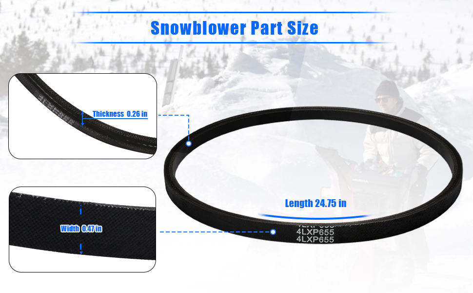 302040014 Snowblower Belt Auger Drive Belt Compatible with