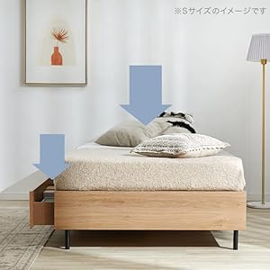 ロウヤ　すのこベッド　ロータイプ　シングル　ヘッドボードつき　シャビーナチュラル Amazon｜LOWYA ロウヤ ベッド ベッドフレーム ヘッドボード