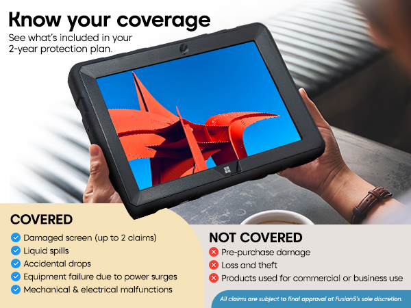 2 year full coverage accidental screen damage coverage for windows 11 tablet
