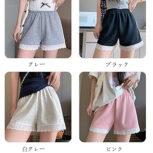 Amazon | [TAITENG] ショートパンツ レース レディース
