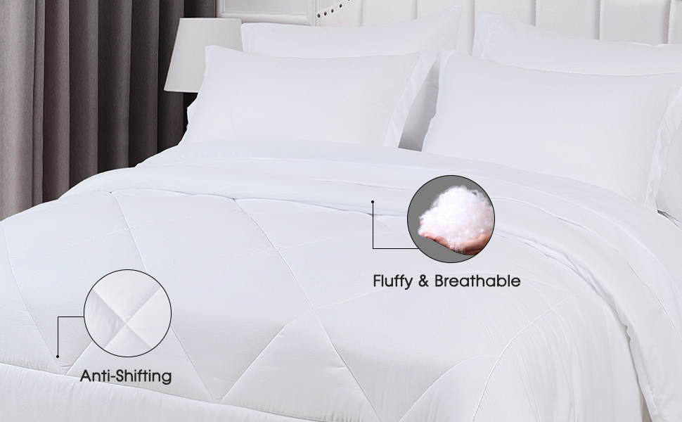 PHF Ultra Soft Comforter Sets King7 Pieces Bed in A Bag