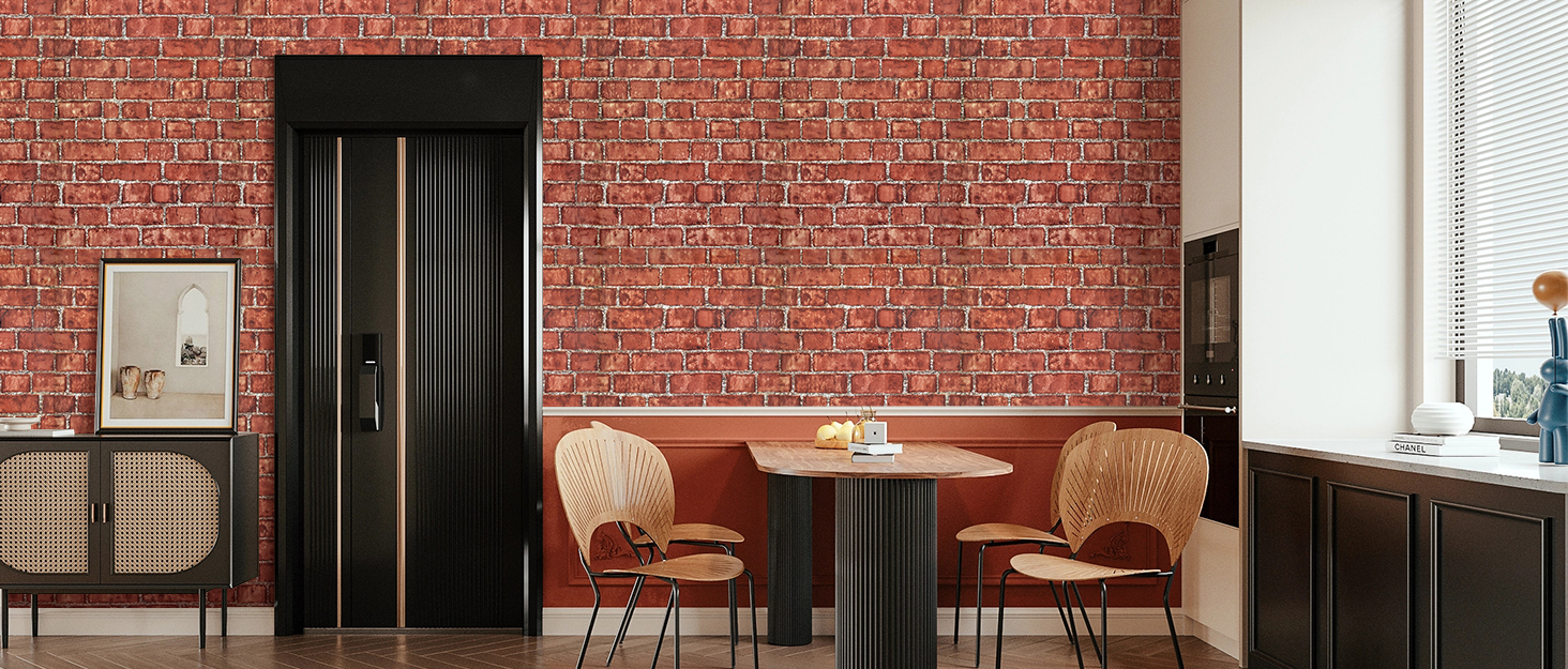 Lifetree Brick Effect Self Adhesive Wallpaper, Sticky Back Plastic Roll Vinyl, Peel and Stick