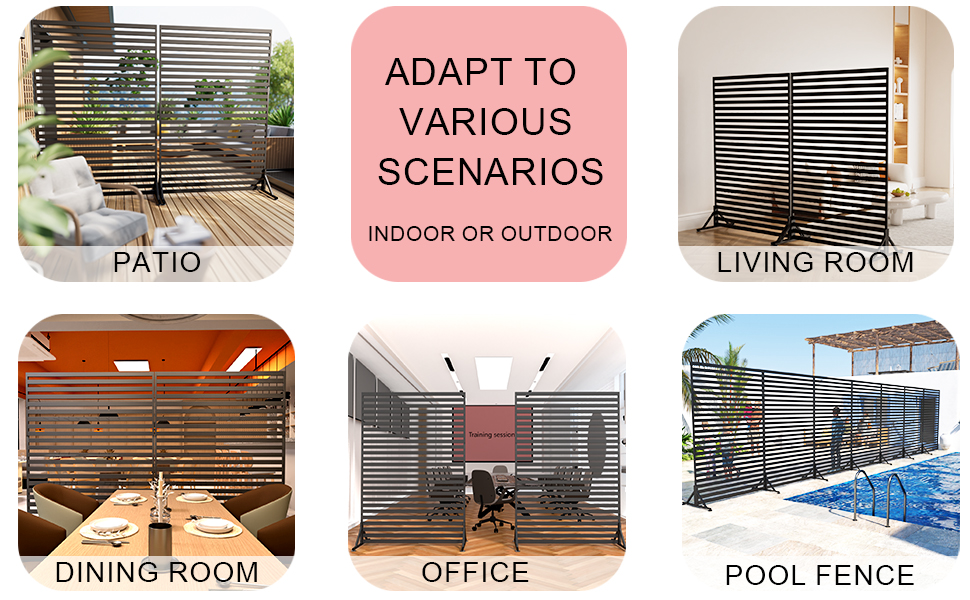  Metal Privacy Screen for Outdoor