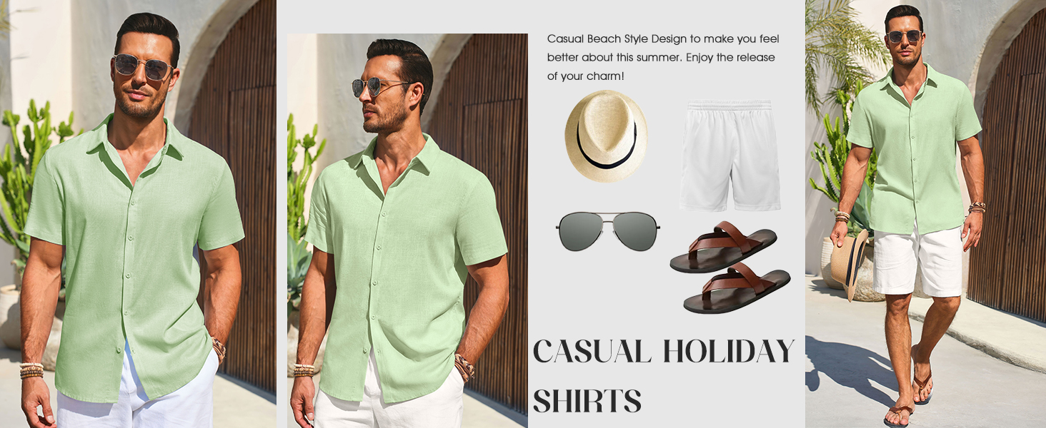 linen button down shirts for men