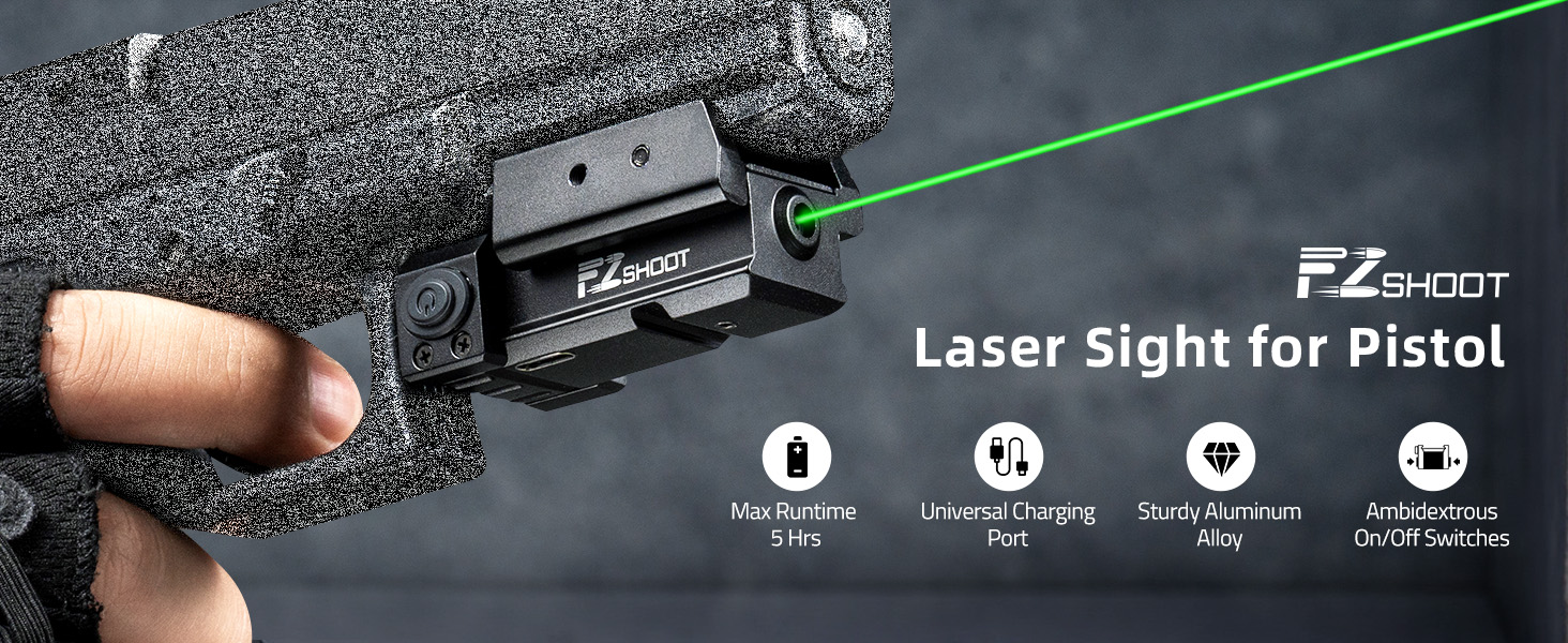 EZshoot Rechargeable and Sturdy Laser Sight for Pistol Shooting