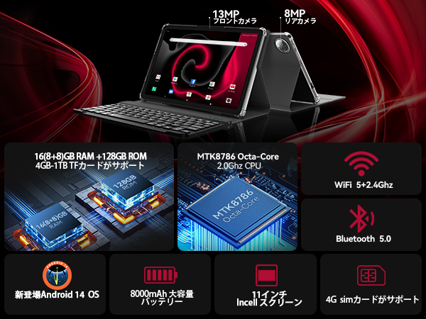 ✨タブレット 11インチ Android 14✨Wi-Fi+LTE+SIMフリー Amazon.co.jp: タブレット11インチ2025新登場Android 14
