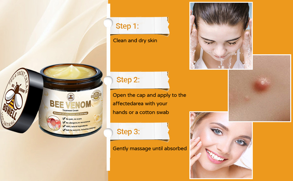 BSWELL Bee Venom Skin Treatment Cream, 2024 New Bee Venom Cream, BSWELL Bee Venom