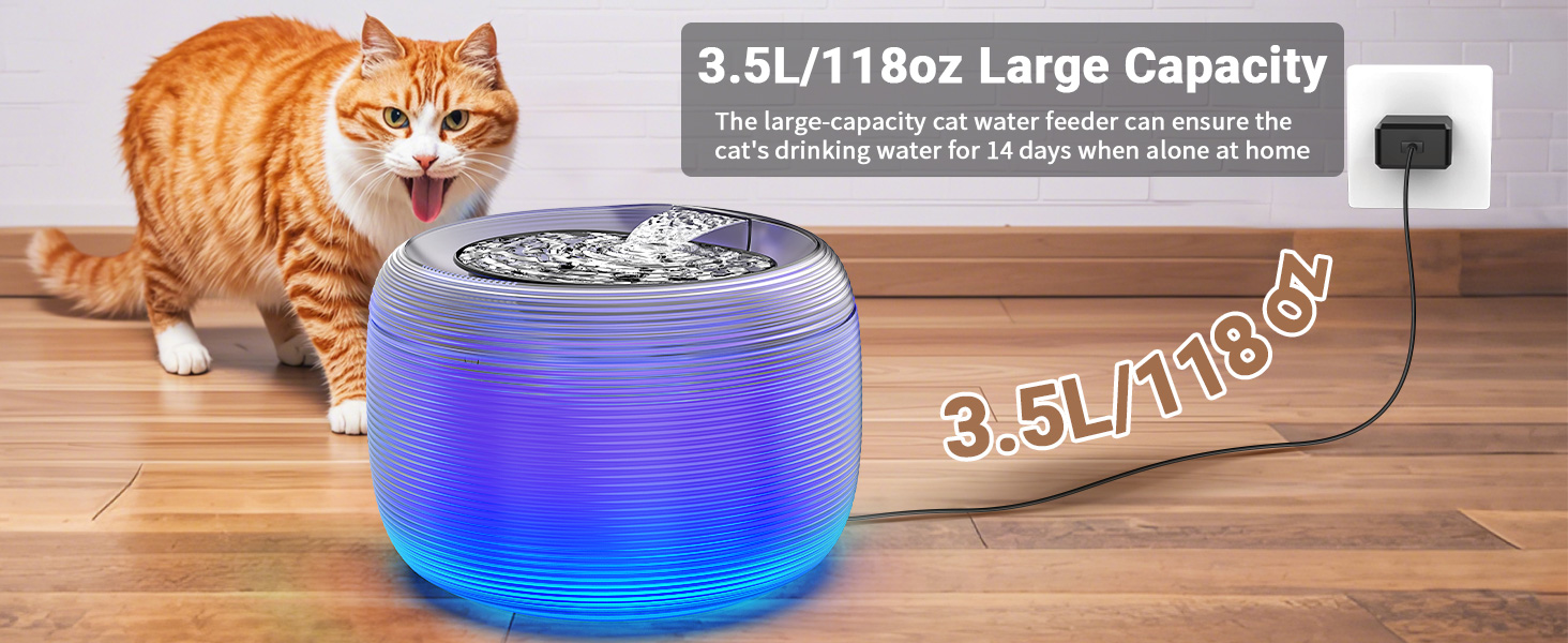 large cat water fountain