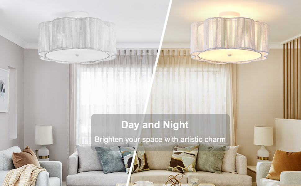 rattan ceiling light