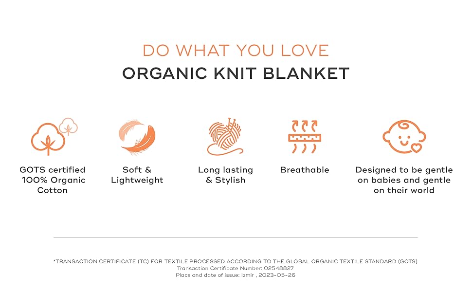 organic cotton, soft, lightweight, breathable, gentle
