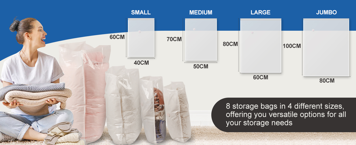 Sacs de rangement sous vide pour vêtements 