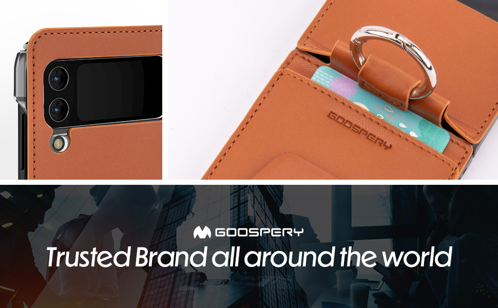 GOOSPERY EZ Mount Wallet Compatible with Galaxy Z Flip 4