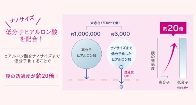 Low molecular weight hyaluronic acid absorption penetration nano