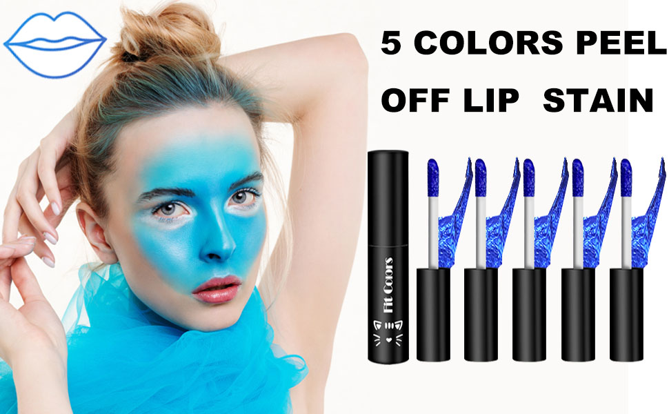 Hacjkaz 5 Colors Lip Stain,Tattoo Color Lip Gloss,Nonstick Cup Lip Stain Tint Lip