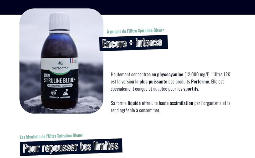 Performe Ultra 12K • Spiruline Bleue Concentrée en Phycocyanine à 12