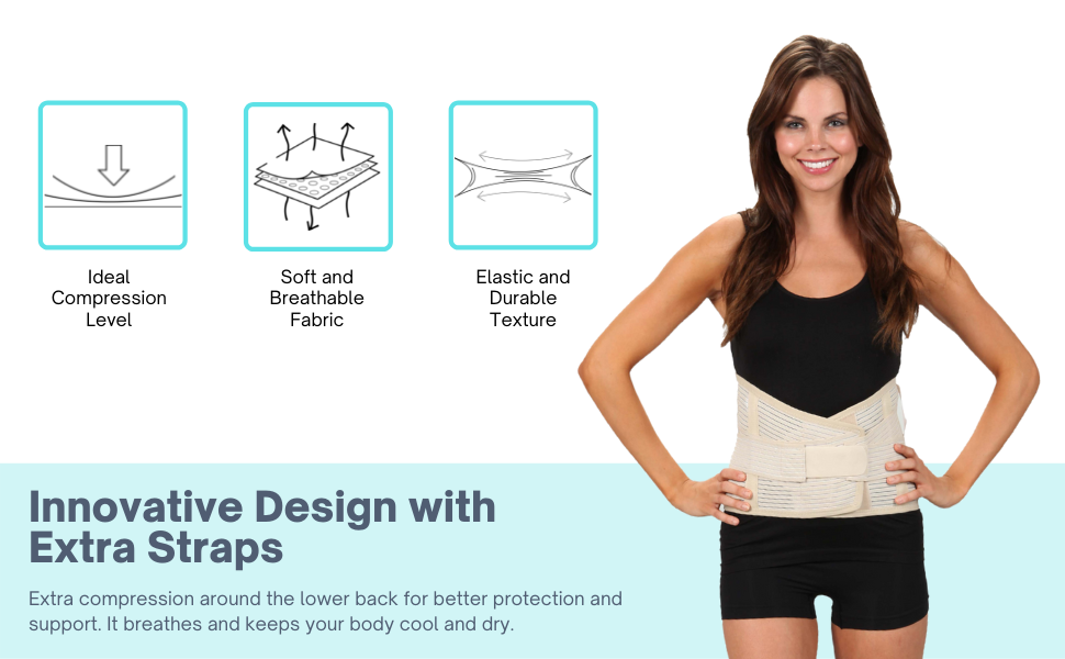 Lower back support brace