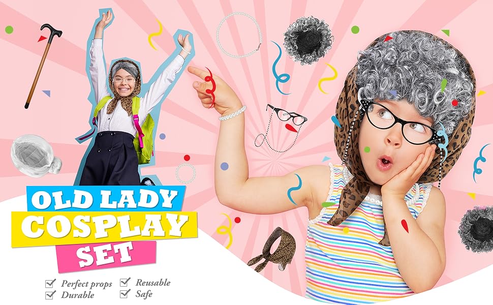 100 Days of School Old Lady Cosplay Set