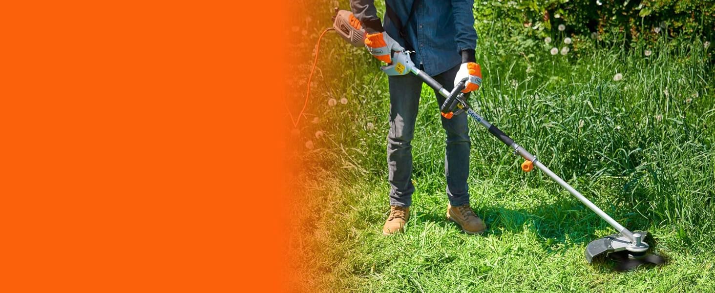 VonHaus 2 in 1 Grass Trimmer & Brush Cutter 1000W 38cm Max Cutting