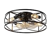 【REGAL】02DRCD ダークブラウン 25cm KDG 15.8″ Retro Low Profile LED Ceiling Fans with Light