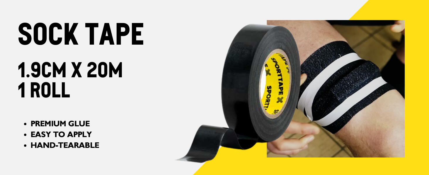 SPORTTAPE Rugby Lifting Kit Black Lineout Bundle Rugby Tape with 7