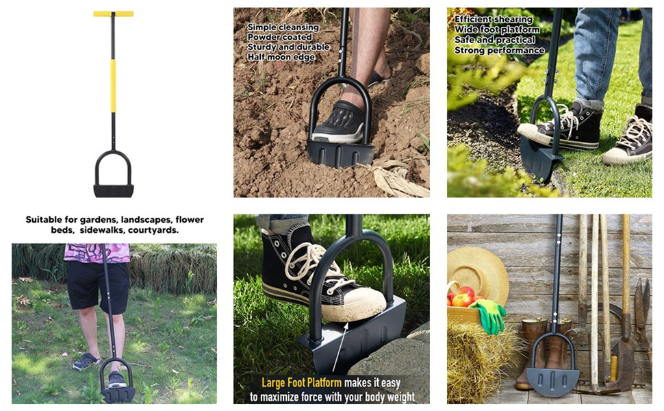 Half Moon Lawn Edger High Hardness Carbon Steel Sidewalk