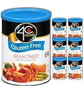 4C Premium Gluten Free Bread Crumbs, Seasoned 6 Pack, Regular & Gluten Free, Flavorful Crispy Cru...