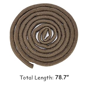 Eine Seilrolle mit einer Gesamtlänge von 75,7 Zoll.